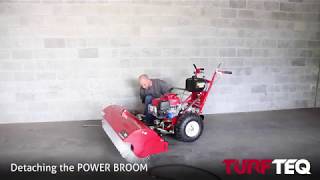 How To Detach the Power Broom Attachment  TURF TEQ [upl. by Donoho282]