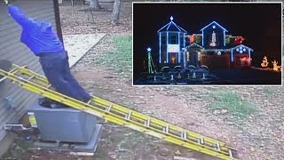 How To Stay Safe While Using A Ladder To Remove Holiday Decorations [upl. by Berk]