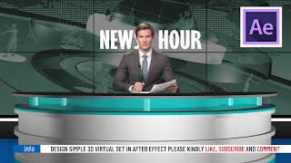 How to Create a News Broadcast Virtual Set  After Effect Tutorial [upl. by Waligore]