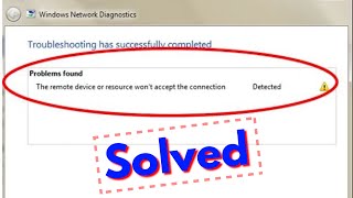 How to fix The remote device or resource wont accept the connection [upl. by Hairehcaz]