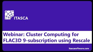 Webinar  Cluster Computing for FLAC3D [upl. by Baily]