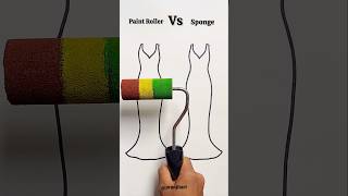 Pick your favourite one 🤩✨ Satisfying Art Dress 👗  Paint Roller VS Sponge shorts satisfying [upl. by Yle]