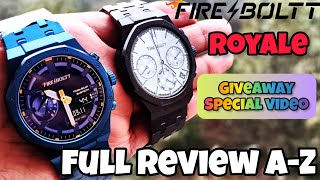 Luxury Smartwatch ⚡ Fireboltt Royale • Special Giveaway  Unboxing amp review firebolttroyale new [upl. by Hamforrd787]