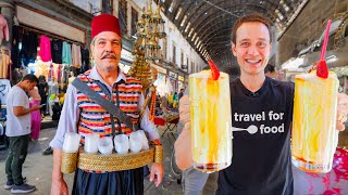 Best Syrian Food 🇸🇾 GIANT MILKSHAKES  Food Tour in Damascus Syria [upl. by Attela]