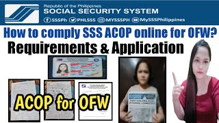 How to comply SSS ACOP online for OFW [upl. by Esilec]