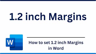 How to set 12 inch Margins in Word [upl. by Iahk]