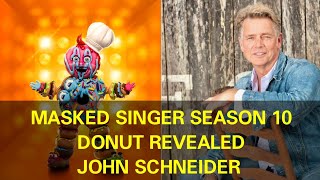 Masked Singer Usa Season 10  Donut Revealed  John Schneider [upl. by Kristi]