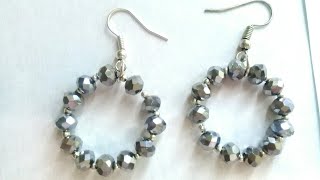 🔴Aretes Pendientes Super Fàciles poco material bisuteria Joyeria DIY  制作水晶耳环 [upl. by Maccarthy]