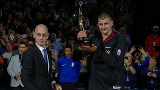 Nikola Jokic Receives The 202324 KiaMVP Award [upl. by Nekial]