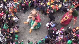 Solsona Carnestoltes 2015  Arribada dels gegants i del Carnestoltes [upl. by Isolde]