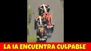 La IA encuentra culpable a Carlos Sainz en su choque con Checo Perez durante el GP de Azerbaiyan F1 [upl. by Anselme]