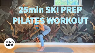 25min PILATES FULL BODY SKI PREP workout resistance band5lbs dumbbells [upl. by Biondo]