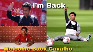 WELCOME Back to Liverpool Fabio Cavalho after spending loan time RB Leipzig [upl. by Godard]