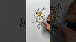 Dessin horloge dorée [upl. by Amari]