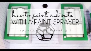 How to Paint Cabinets with a HomeRight Paint Sprayer [upl. by Wohlen]