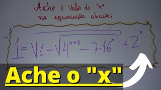 Resolver a Equação Irracional Exponencial [upl. by Tearle39]