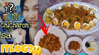 DIY chicharon for Pancit Palabok recipeEasy to cook Pancit Palabok lutongpinoy [upl. by Nnairet822]