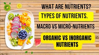 Nutrition  Types of Nutrients  Macronutrients and Micronutrients  Life processes [upl. by Ani]