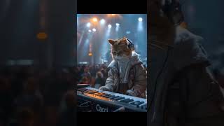 The Amazing Acrocats perform tricks with an allcat bandcat concertshortstrending [upl. by Leibman]