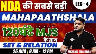 महा पाठशाला  SET amp RELATION FOR NDA  NDA MATHS  SET amp RELATION [upl. by Aileen]