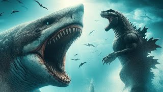 pertarungan megalodon VS godzzilaanimals funny [upl. by Willock]