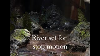 Making of River Set for stop motion using Vallejo still water effect [upl. by Alurd494]