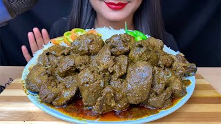 EATINGSPICY 🔥CHICKEN LIVERKALEJI CURRY WITH WHITE RICE  FOOD EATING SOUNDS  EATING MUKBANG [upl. by Vassaux]