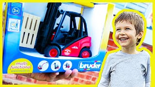 Bruder Toy Forklift Surprise and Shoutout Show [upl. by Parris]