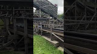 Anti rollbacks on a GCI  Wicker Man Alton Towers  Staffordshire UK  Wooden Roller Coaster [upl. by Rashida]