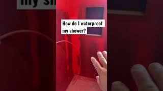 Quick tip on how to waterproof shower DIY [upl. by Yelsiap804]