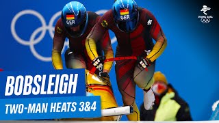 Bobsleigh  TwoMan Heat 3 amp 4  Full Replay  Beijing2022 [upl. by Yelyab195]