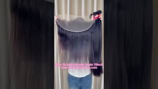 Silky Straight Hair 3 Bundle Deals Wholesale Mink Brazilian Human Hair Extensions hairextensions [upl. by Shuler]