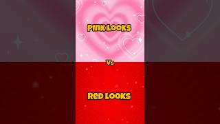 Pink looks🩷🆚Red looks❤️shorts statusvideo trendingshorts tiktokmashup [upl. by Qifar]