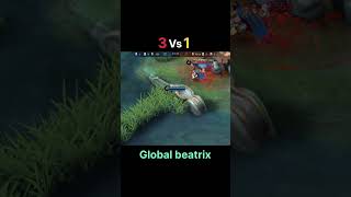 Painful Beatrix 1 HP Clutch 🔥 mlbb mobilelegends beatrix shorts [upl. by Otanod]