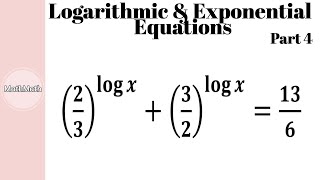 EampL  HOW TO Logarithmic amp Exponential Equations Part 4 [upl. by Klenk]