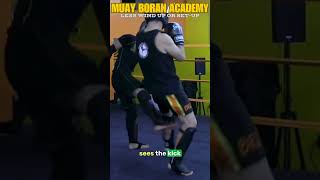 Muay Boran Kicking Concept Part 3 Less Telegraphed Movement shorts [upl. by Godwin]