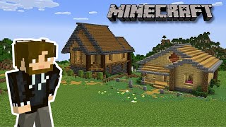 Building Custom Villager Houses in Minecraft Survival  Minecraft Lets Play [upl. by Omsare]