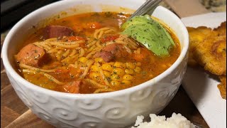 Puerto Rican Sopa de Jamón Recipe  Hearty Ham Soup  DELICIOUS [upl. by Carnay]