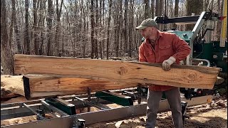 White Pine on the Portable Sawmill  Log 1 [upl. by Bren]