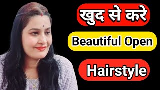 Open Hairstyle for short Thin Hair  Self Hairstyle  1 Minute Hairstyle GlowWithShraddha [upl. by Oleg]