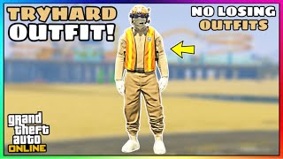 Tan Joggers Dock Vest Glitch Tryhard Modded Outfit No Transfer GTA Online [upl. by Maggy]