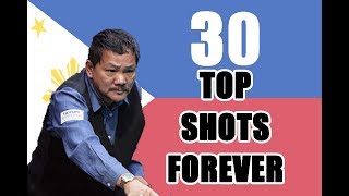 30 TOP SHOTS FOREVER With Magician Efren Bata Reyes [upl. by Noorah26]