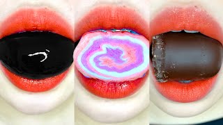 asmr COTTON CANDY DICMANS CHOCOLATE MARSHMELLO KYOHO JELLY POPPING BOBA MACARON OREO eating sounds [upl. by Yclehc121]