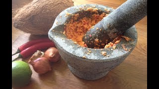 Sri Lankan Spicy Pol Sambol Coconut Sambol  Recipe [upl. by Sumer]