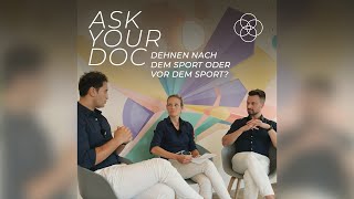 ASK YOUR DOC  Dehnen nach dem Sport oder vor dem Sport dehnen training sportmedizin [upl. by Felipe]