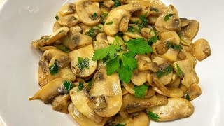 FUNGHI CHAMPIGNON TRIFOLATI CON AGLIO OLIO E PREZZEMOLO PUOI FARE ANCHE PORCINI CHIODINI O MISTI [upl. by Taddeusz]