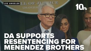 Los Angeles prosecutor recommends resentencing of Erik and Lyle Menendez [upl. by Brander42]