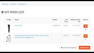 AbanteCart Customer Wishlist [upl. by Corie]