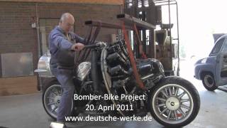 BomberBike Project at 20 April 2011 down on wheels and handling test [upl. by Oelak]