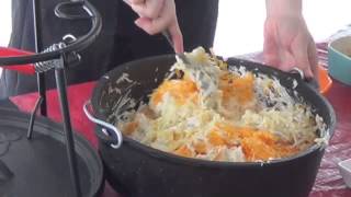 Funeral potatoes quotcooking with CampMaidquot Christinas Cooking [upl. by Euqinad158]